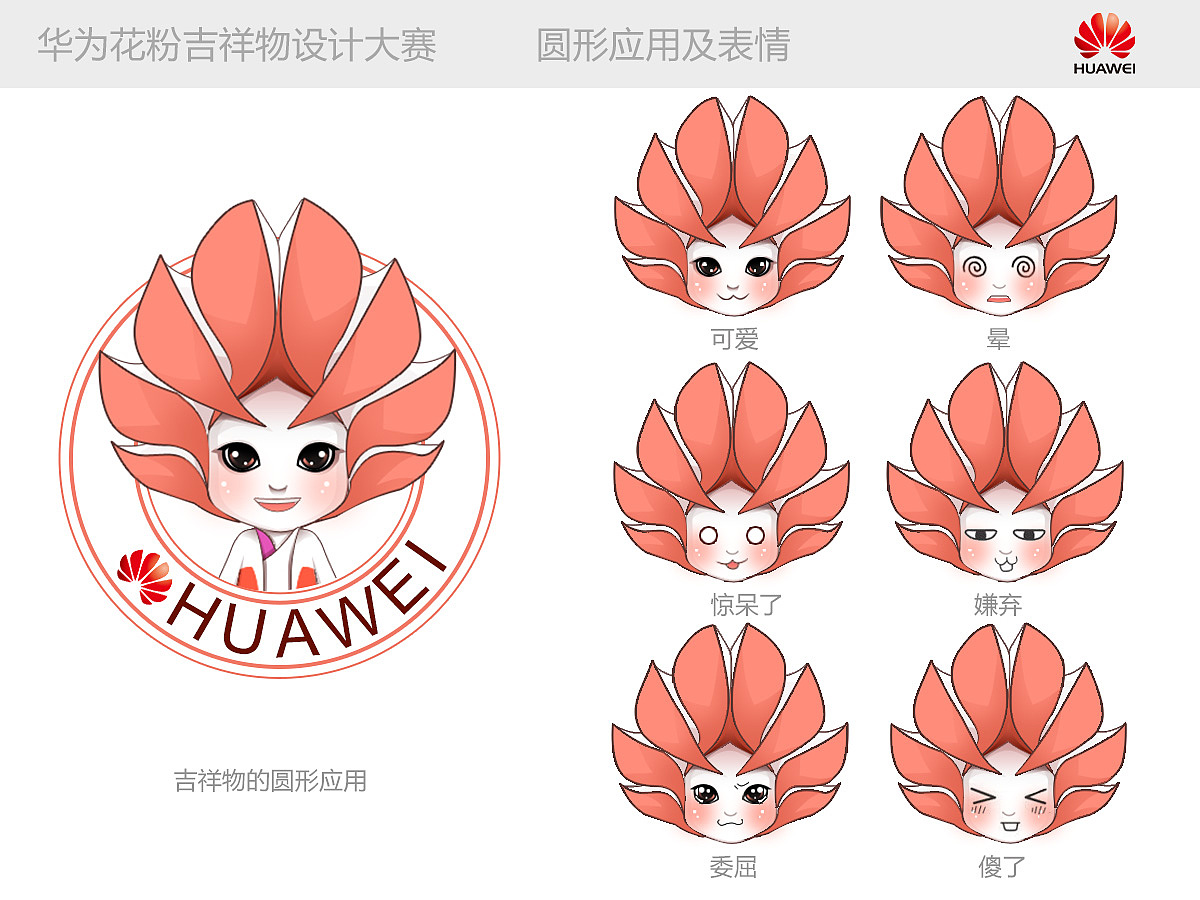 华为吉祥物设计——花仔