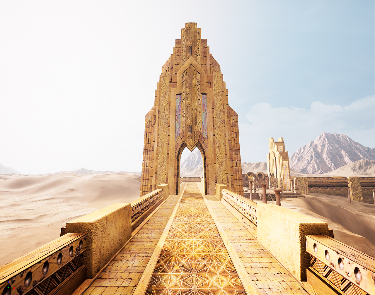 原创作品三维场景建筑场景渲染ue4虚幻引擎遗迹沙漠废墟古遗迹ue5南京