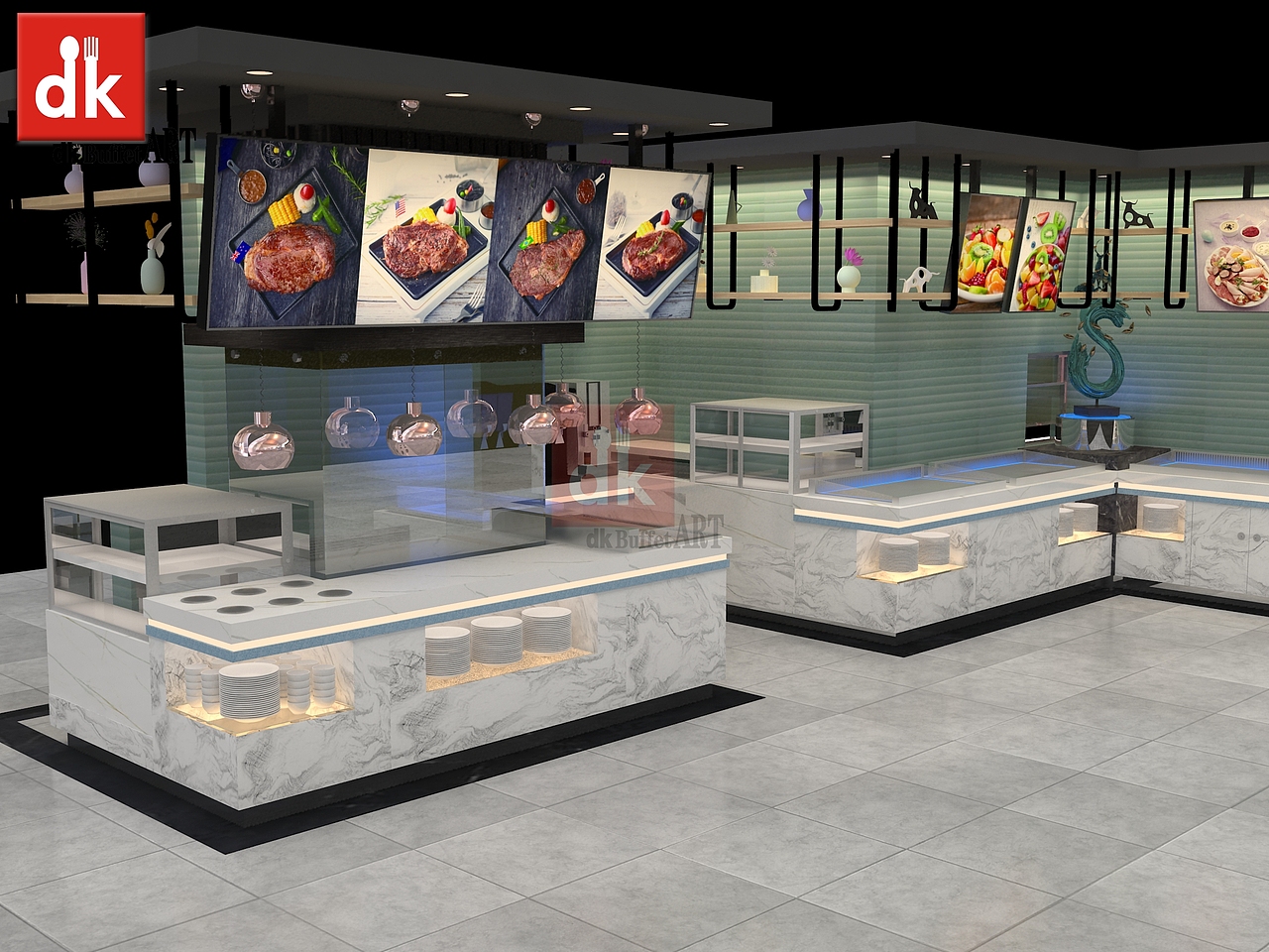 自助餐设备 自助餐台 明档设计 煮面炉 保温设备