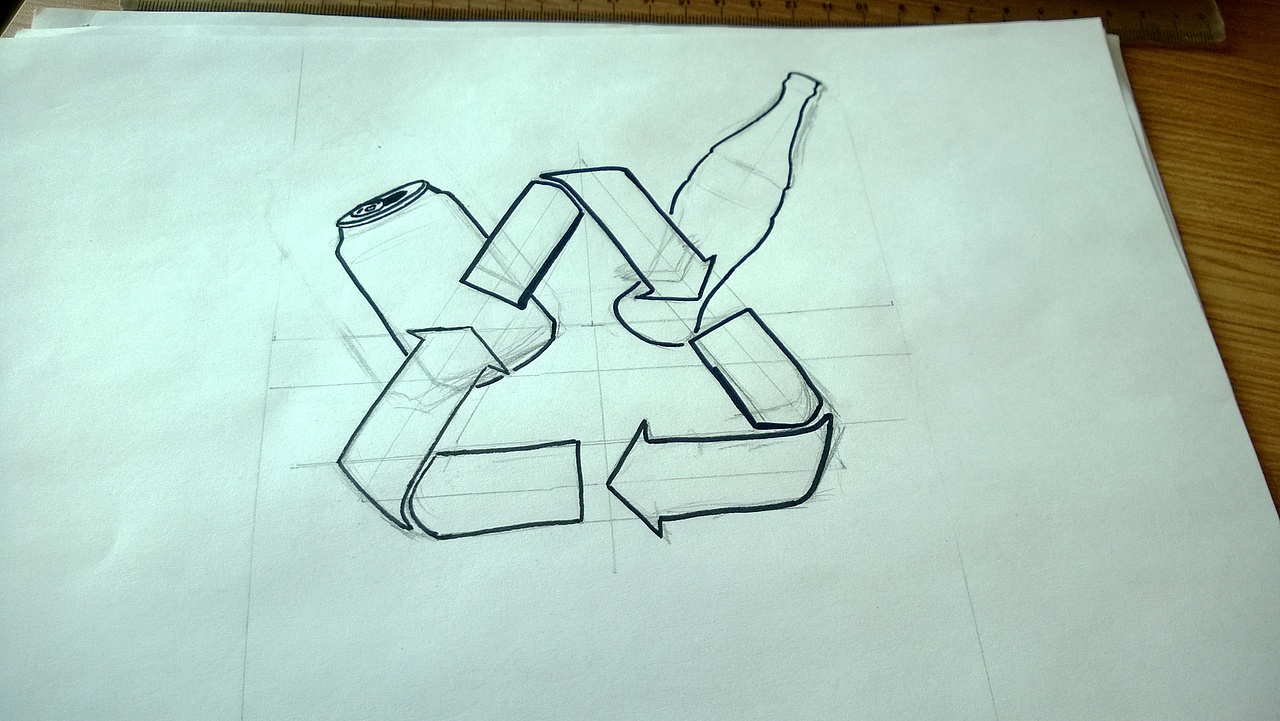 环保提示-胡乱手绘的