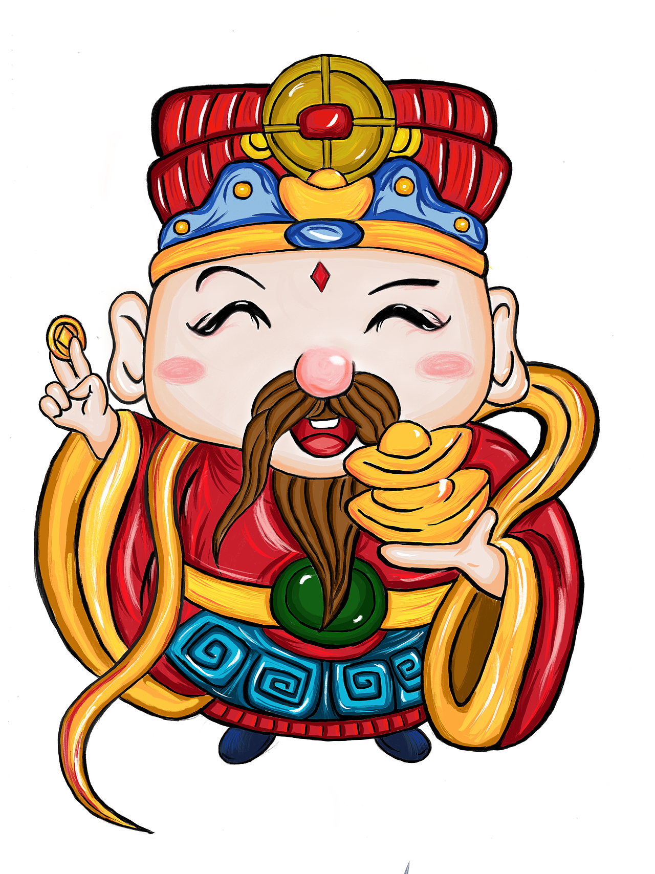 财神（图ZMjIwNjY0NDQ4） - 创作习作 - 站酷设计师文乙原创素材 - 站酷ZCOOL