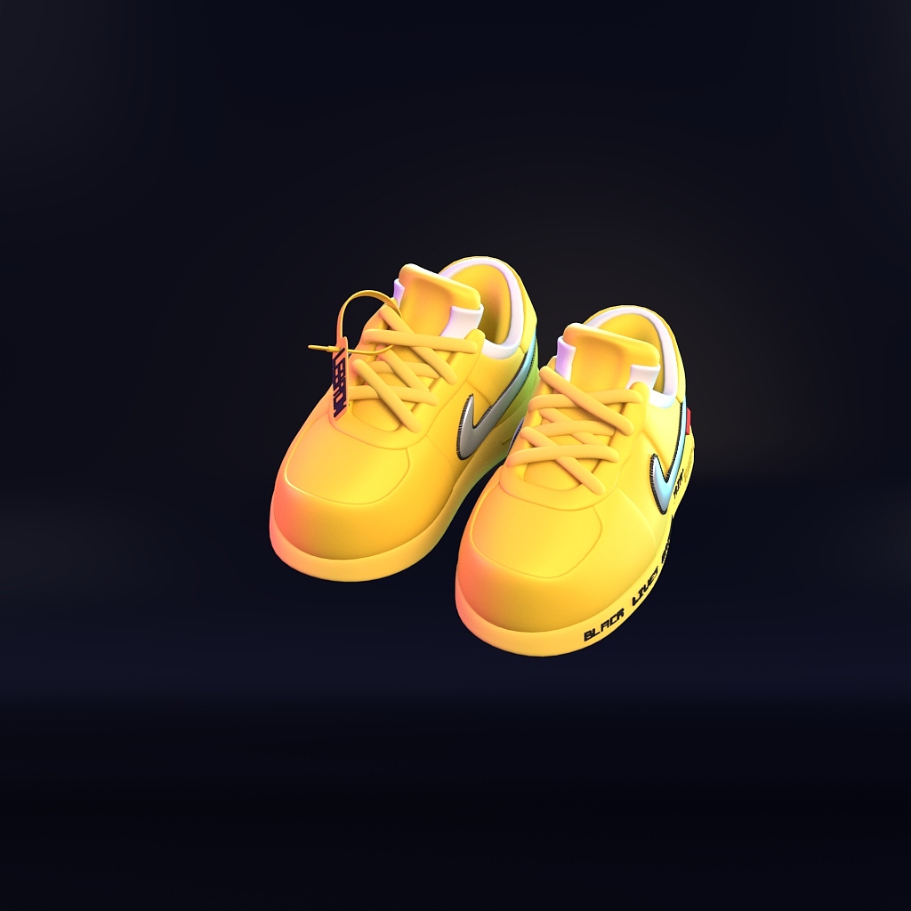 男娃的鞋柜-AirForce-LBJ-OffWhite（图ZMjQ2NzMzMzc2） - 其他三维 - 站酷设计师daveli原创素材 - 站酷ZCOOL