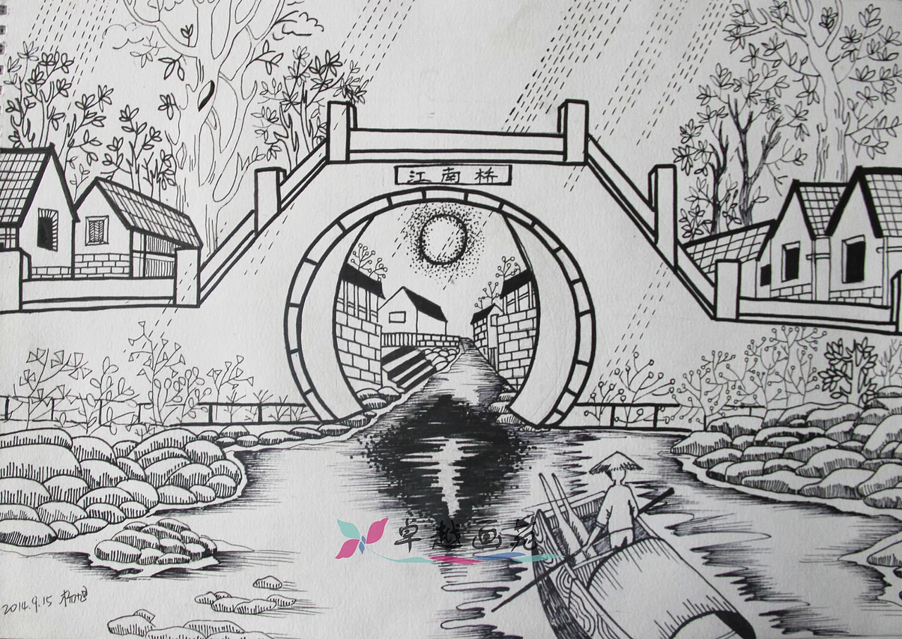 手绘黑白装饰画|插画|绘本|卓越画苑 - 原创作品 - 站酷 (zcool)