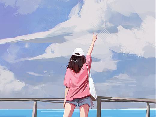 快笔触习作插画-背影（个人主页-ZMzE0NDA1NDQ=） - 创作习作 - 站酷设计师9NINE9原创素材 - 站酷ZCOOL