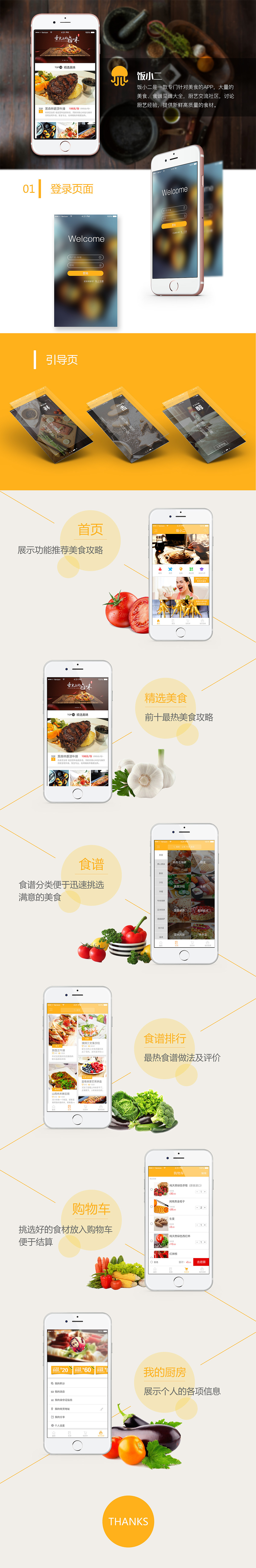 饭小二美食APP（图ZNjA1Mzg4NDQ=） - APP界面 - 站酷设计师高盼丽原创素材 - 站酷ZCOOL