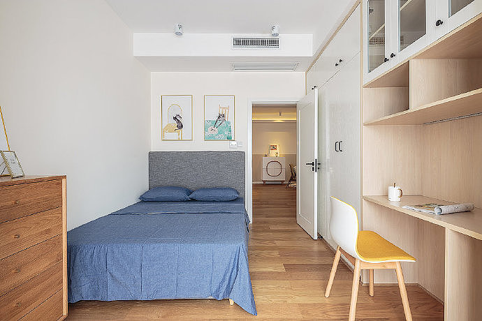 90㎡北欧风格设计,整个家体现出一种清新舒适感