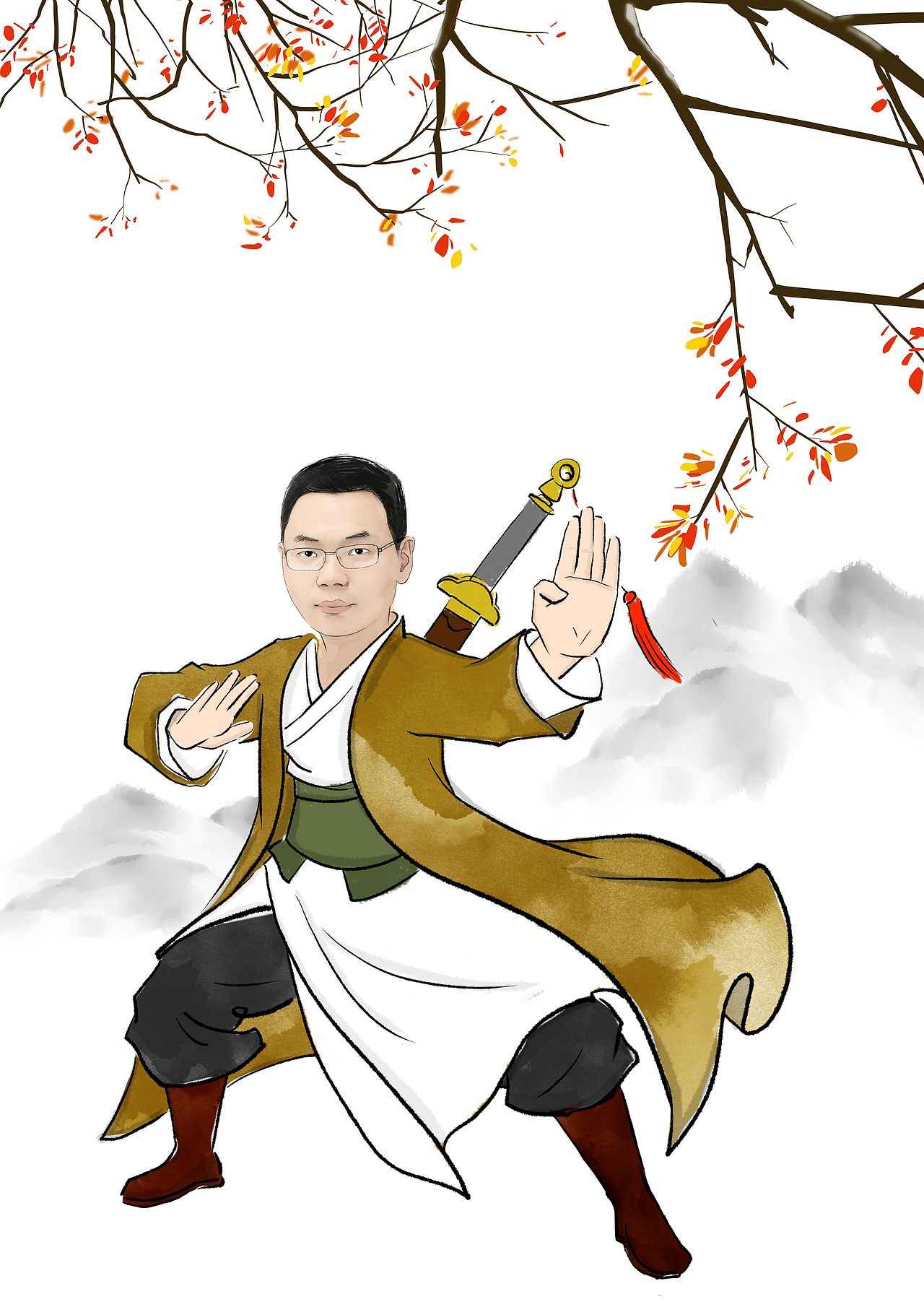 举报2分享原创作品插画商业插画水墨武侠商业人像国潮&国风5363xiang