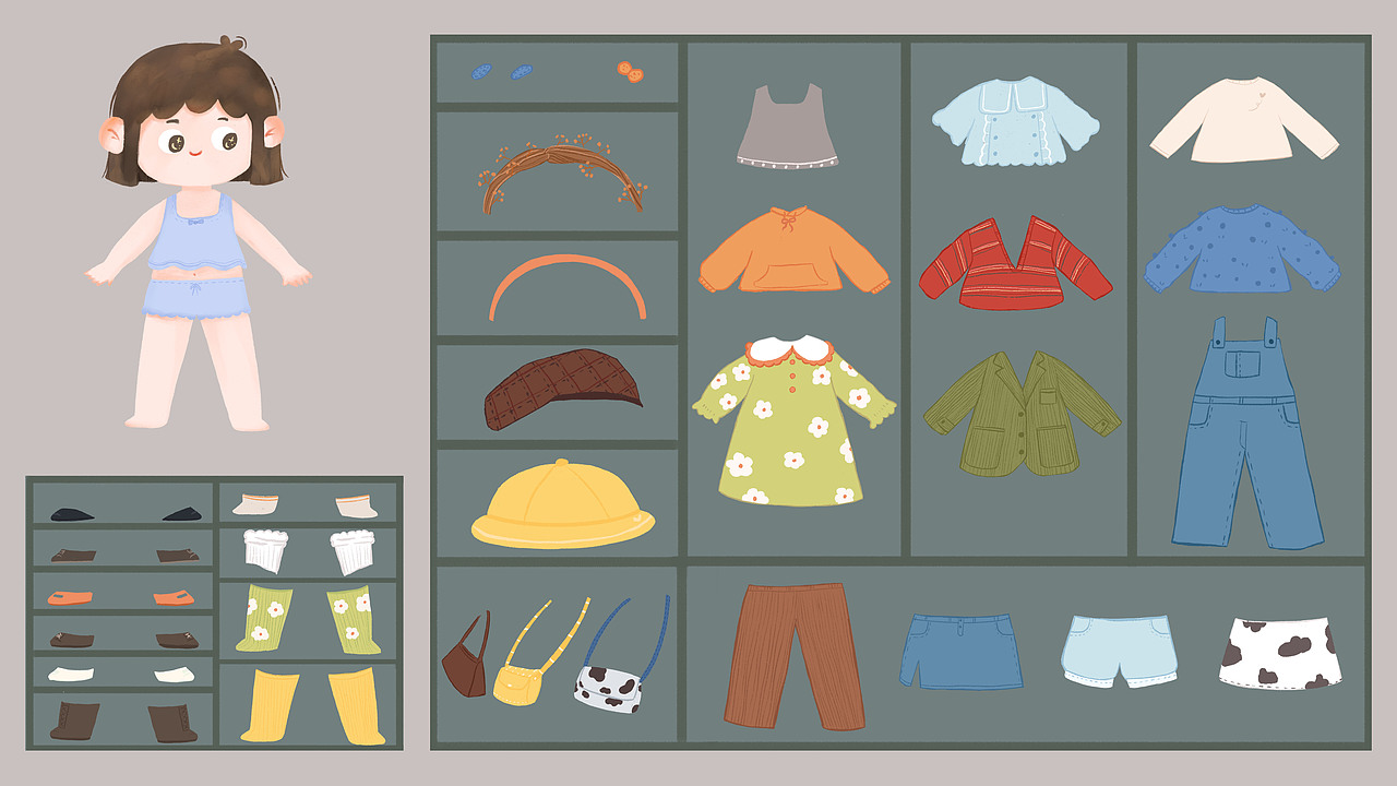 换装小游戏（图ZMjQzNTk5NTY4） - 创作习作 - 站酷设计师鱼叁喵原创素材 - 站酷ZCOOL