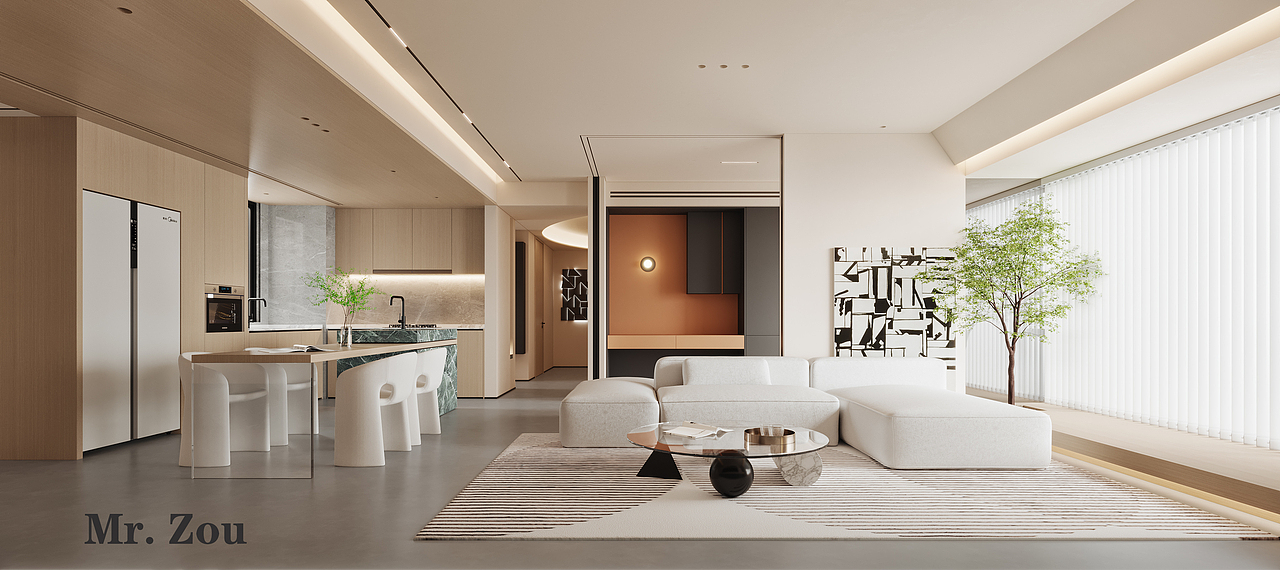 浅系客餐厅（图ZMjk2MjE3NDc2） - 家装设计 - 站酷设计师Autism安心原创素材 - 站酷ZCOOL