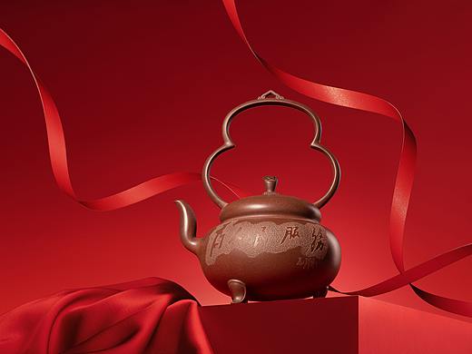 建党百年纪念壶——百年颂 手拉壶摄影