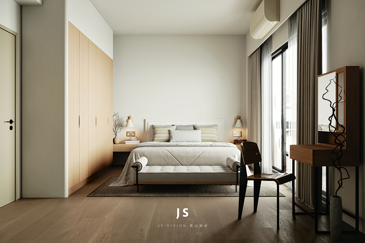 新案渲染｜现代简约卧室（图ZMzY2MTI1ODI4） - 家装设计 - 站酷设计师JS见山设计原创素材 - 站酷ZCOOL