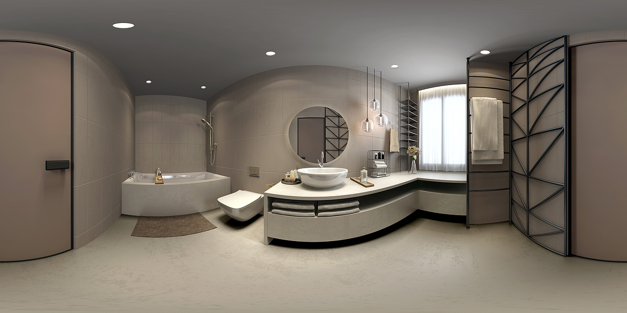 北欧藕粉-粉色系北欧住宅效果图