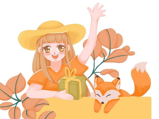 秋季素材插画(个人主页-ZNTUwMDMyNTI=) - 商业插画 - 站酷设计师一只叫千滨的喵原创素材 - 站酷ZCOOL