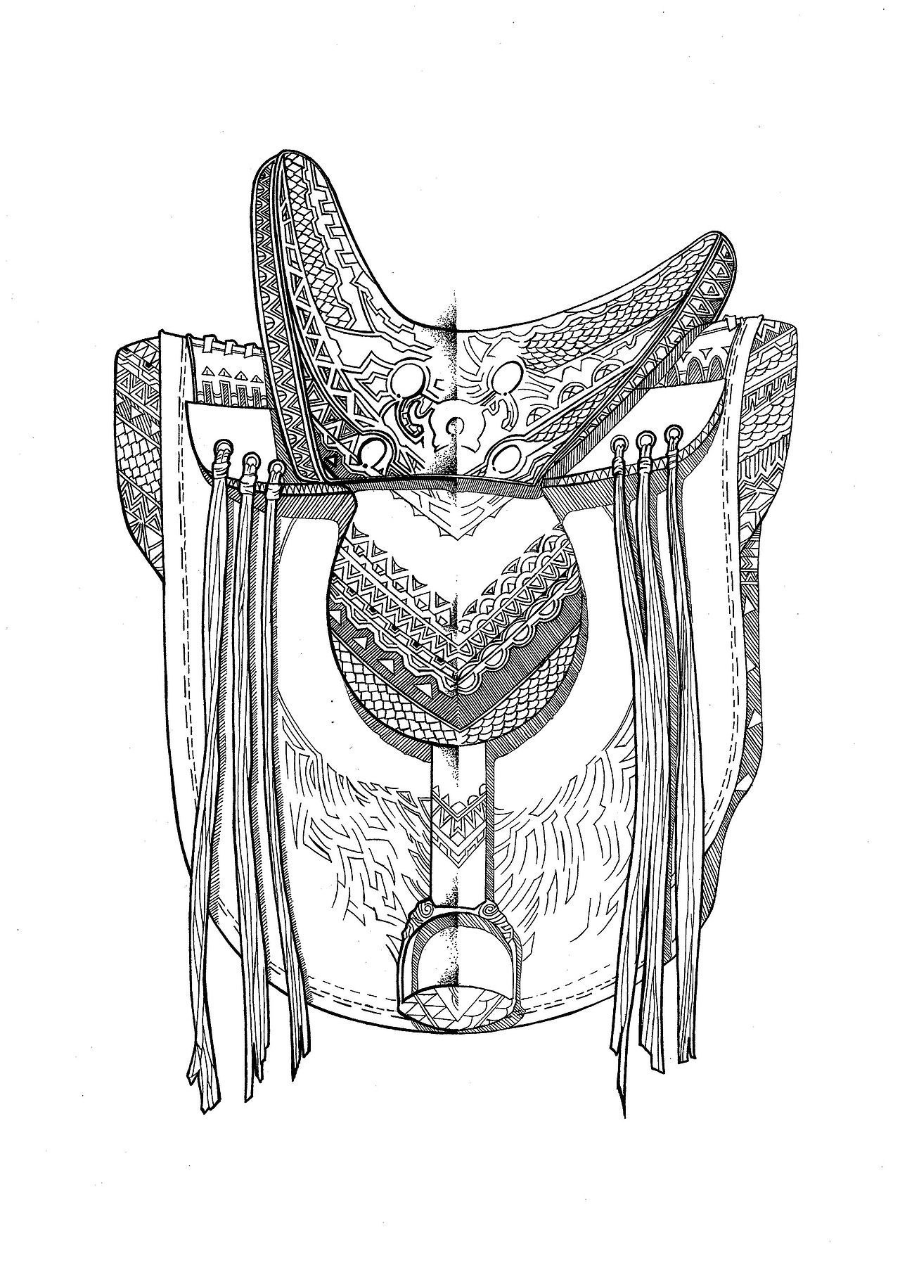 "安革"马鞍主题图形设计