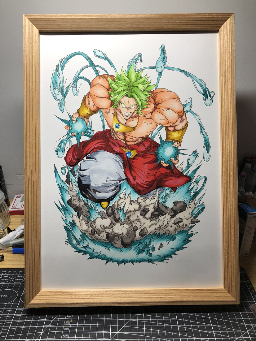 龙珠手办布罗利手绘配画