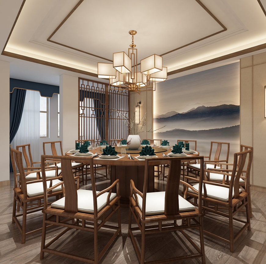 新中式餐厅~（图ZMjUxNzIyNDcy） - 酒店餐饮设计 - 站酷设计师苏梦琪呀原创素材 - 站酷ZCOOL