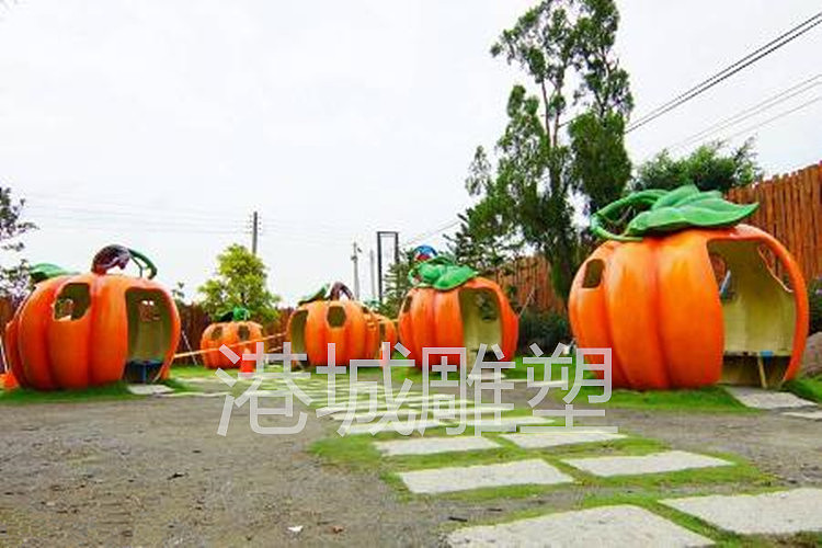 民宿景区主题农家院玻璃钢南瓜屋雕塑摆设定制哪家好