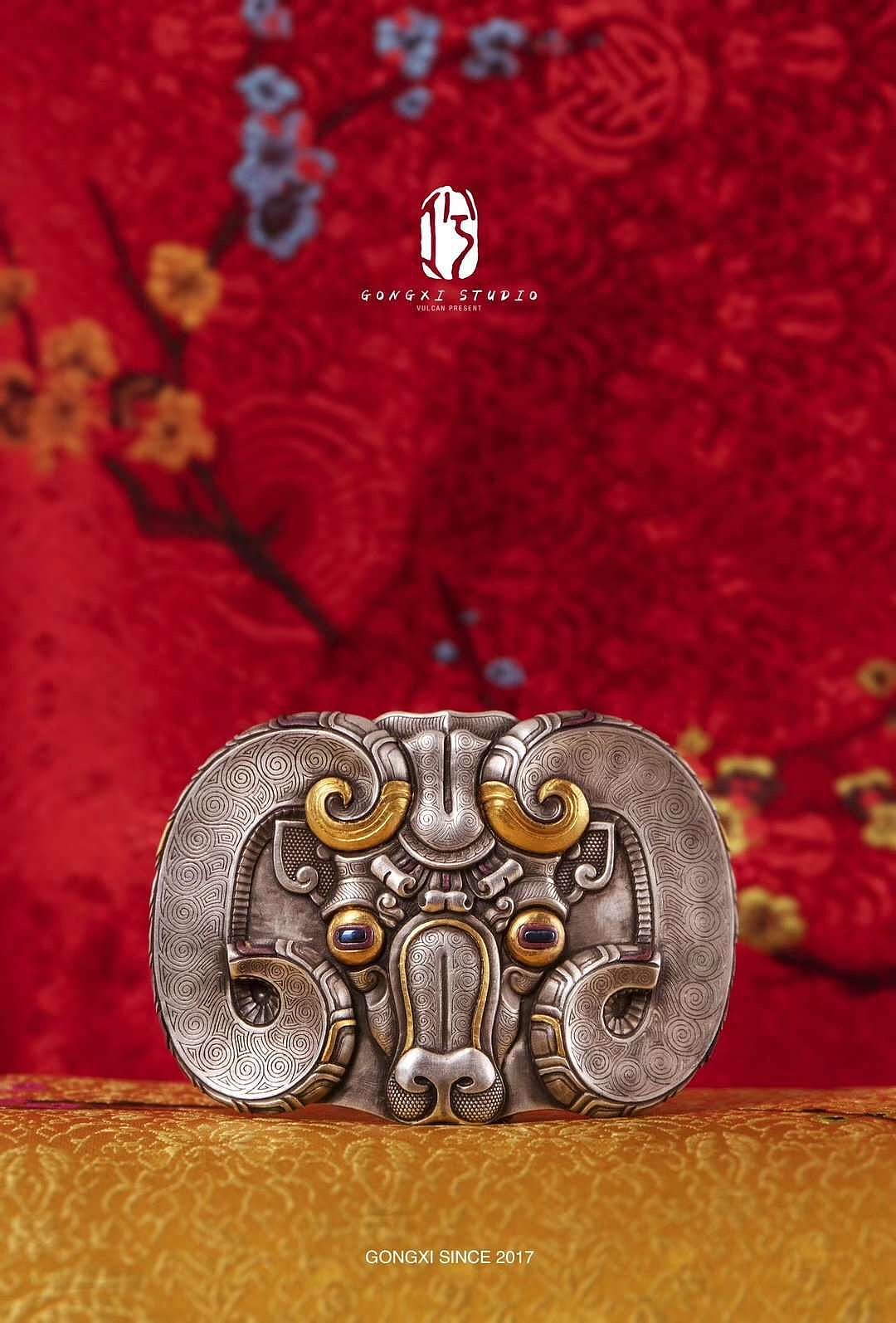 【饕餮纹·羊】（图ZMTQ5ODk3MjE2） - 首饰设计 - 站酷设计师古祿工作室原创素材 - 站酷ZCOOL