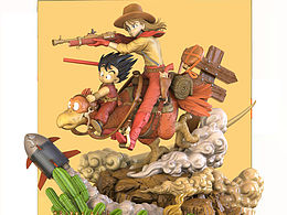 龙珠封面之小悟空与布尔玛手办化模型