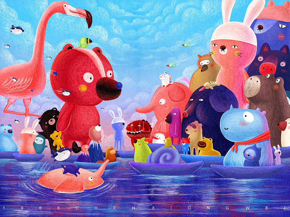 五彩的游云,
海面的行舟,<br>五彩缤纷的世界,<br>是你值得停留的港湾。<br>置身萌物乐园,<br>好像进入了一个梦幻般的童话世界,<br>萌物站。