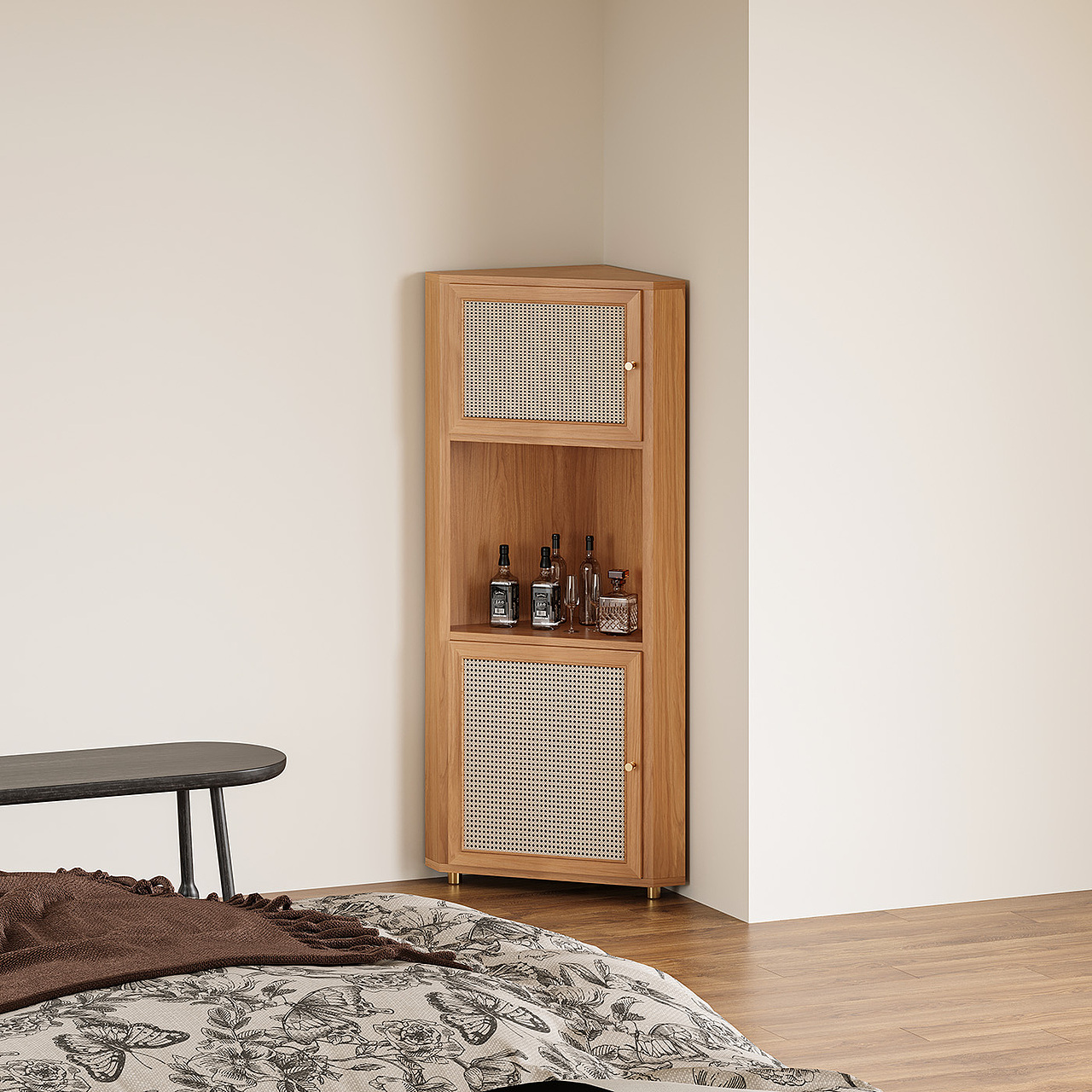 藤编角柜（图ZMzQwOTk2MzU2） - 生活用品 - 站酷设计师川田野产品新闻发原创素材 - 站酷ZCOOL