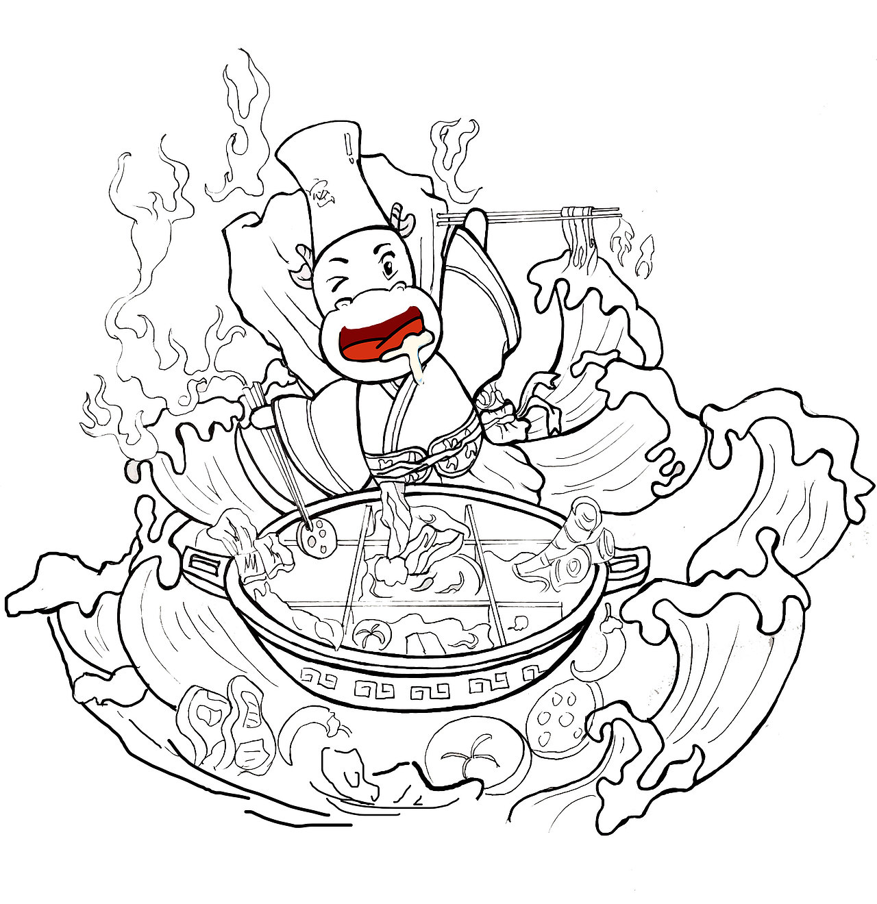 包装设计 —火锅插画包装设计（图ZMTkxMzY5ODcy） - 包装 - 站酷设计师瞎设计吧原创素材 - 站酷ZCOOL