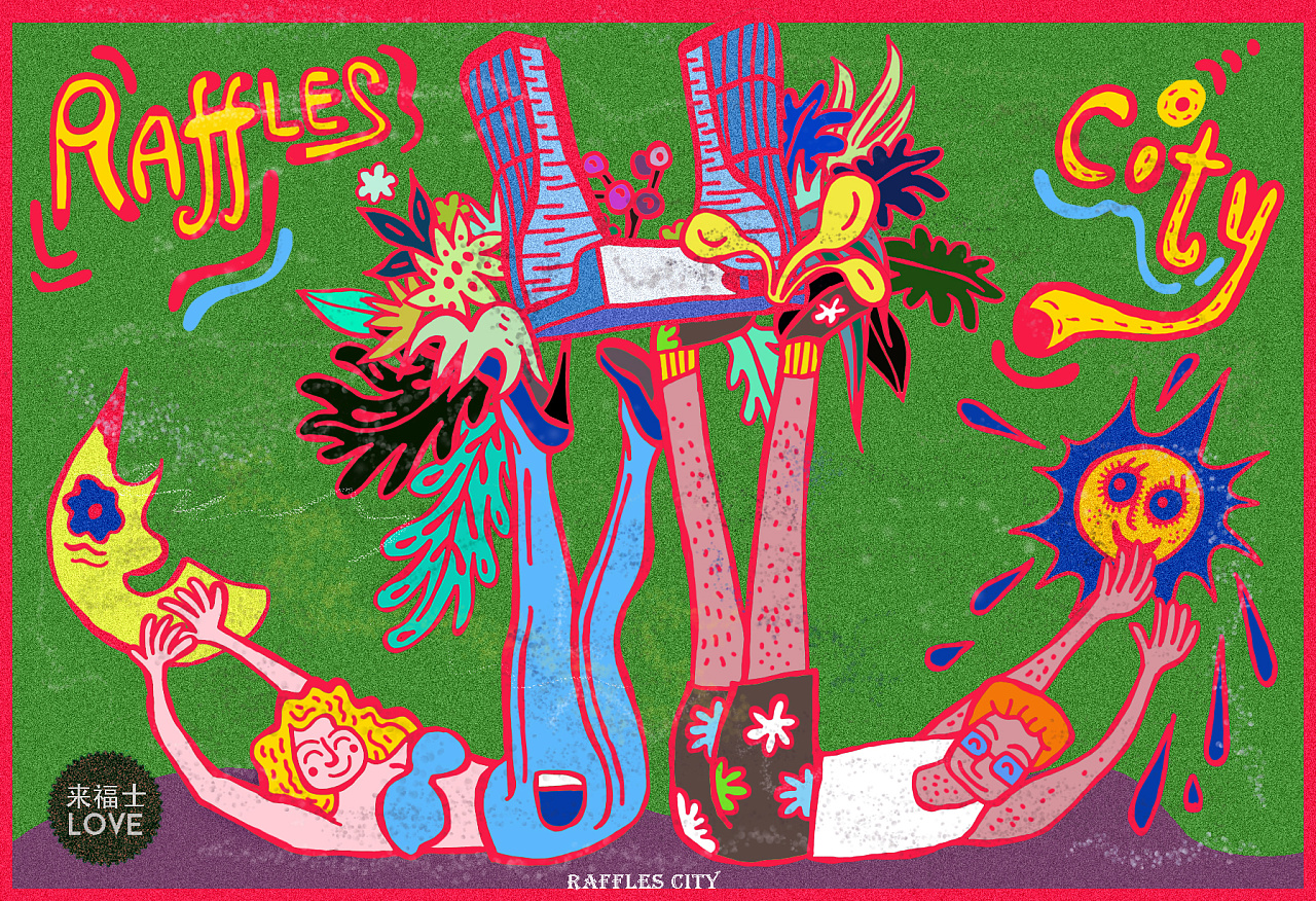 来福士手绘明信片|插画|商业插画|祛魅研究所 - 原创作品 - 站酷