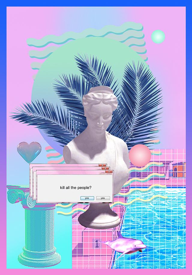 练习蒸汽波风格海报设计