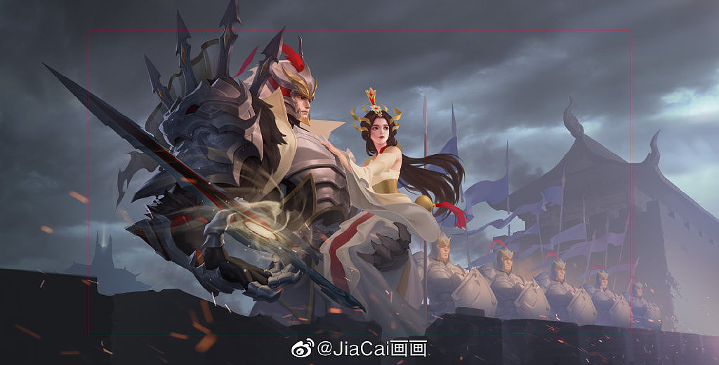 艺渡cg小站蔡佳王者荣耀干将莫邪久胜战神过程图