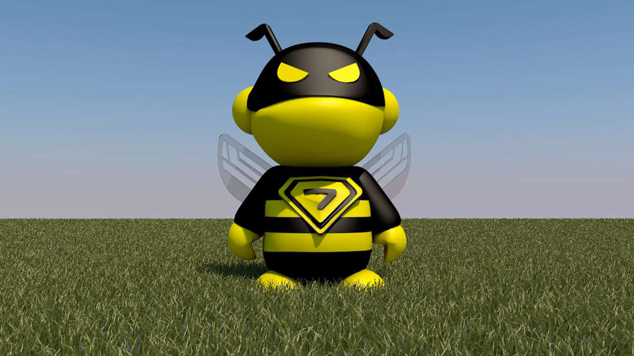 00:00/00:00卡通蜜蜂侠建模渲染,练习作品.