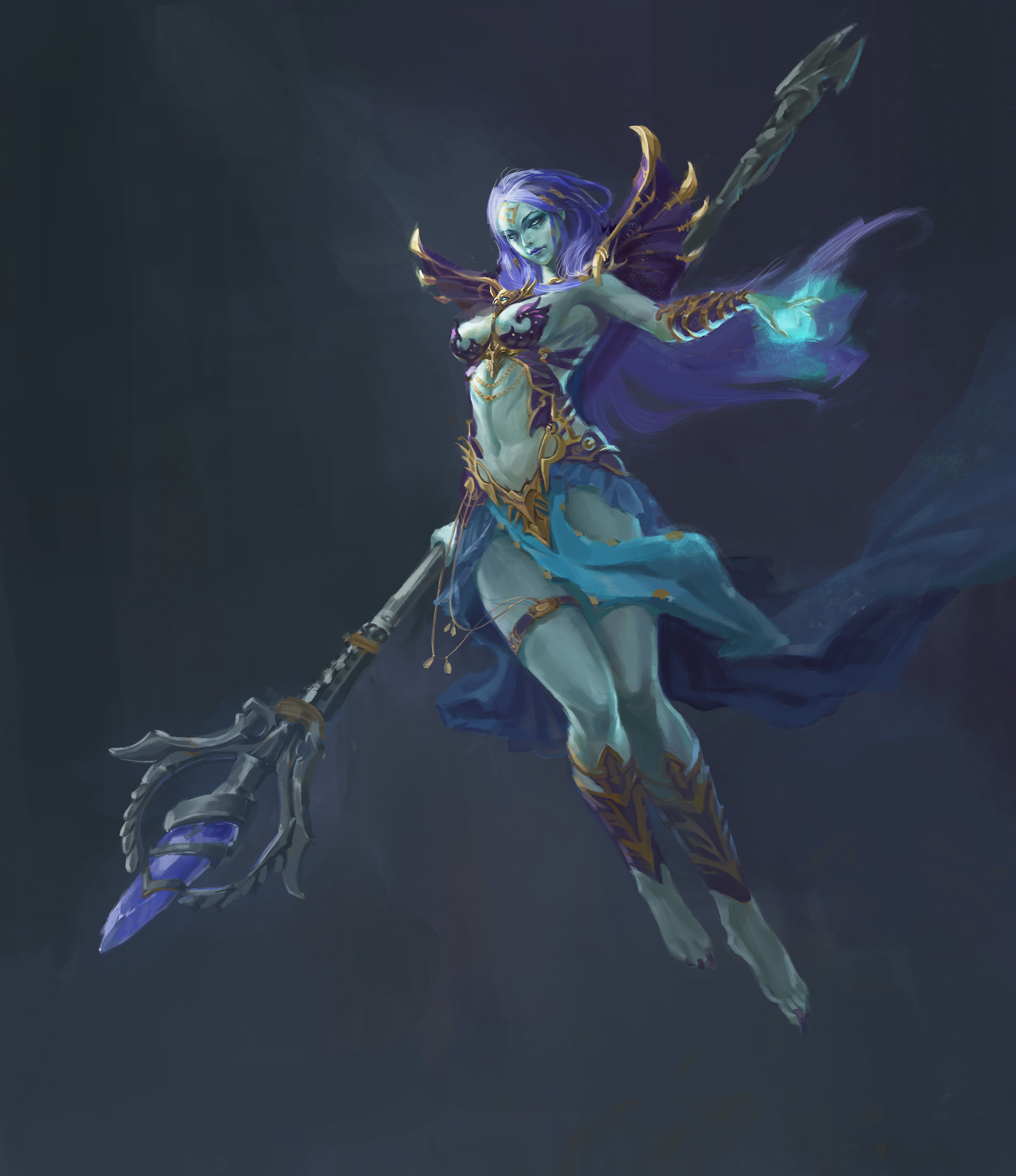 蓝皮肤的女巫婆