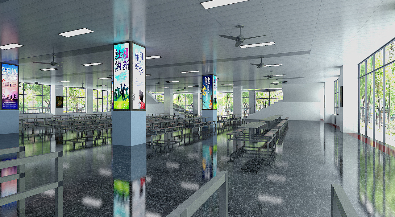 学校餐厅，写实（图ZMjA4OTgwMTI4） - 建筑/空间 - 站酷设计师Z70629386原创素材 - 站酷ZCOOL