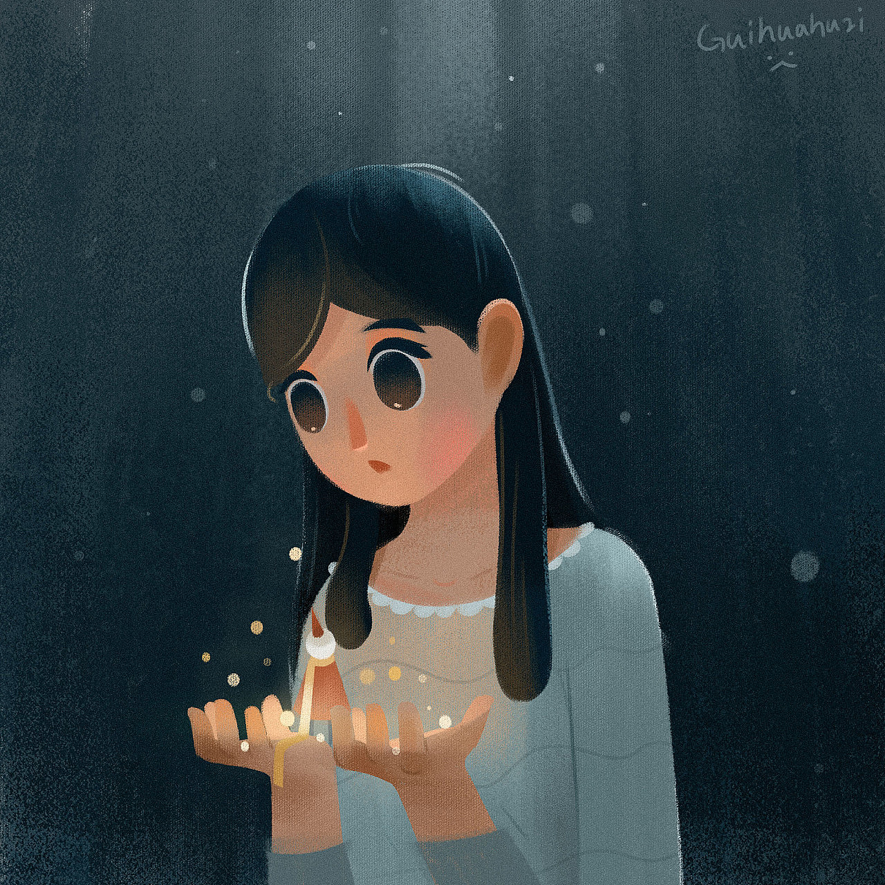 临摹鬼画胡子老师插画