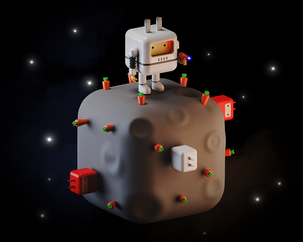 【每周一练】 blender建模+渲染（图ZMjMzMTYwNTA0） - 人物/生物 - 站酷设计师satange原创素材 - 站酷ZCOOL