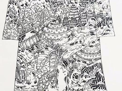 手绘服装设计和六一插画一张
