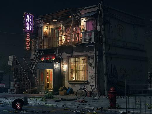 守夜（个人主页-ZMzEzMTQ0ODA=） - 场景 - 站酷设计师爱画就行原创素材 - 站酷ZCOOL