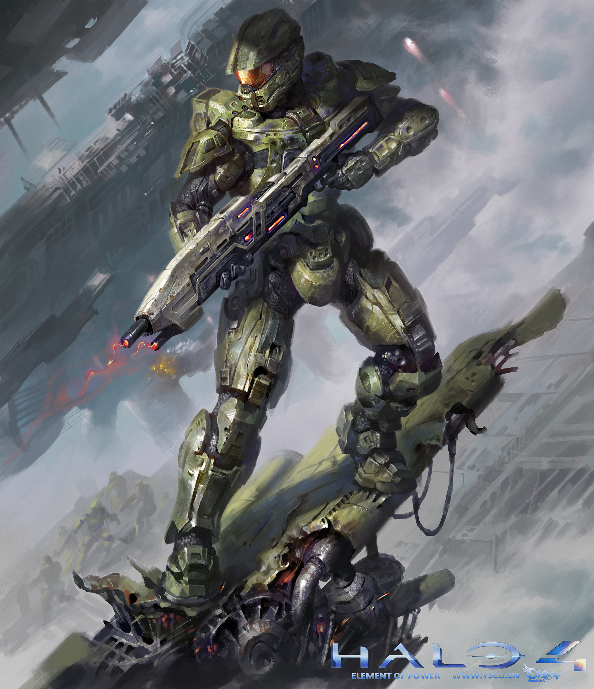 「元素动力」冯伟 - 士官长|插画|商业插画|元素动力cg - 原创作品