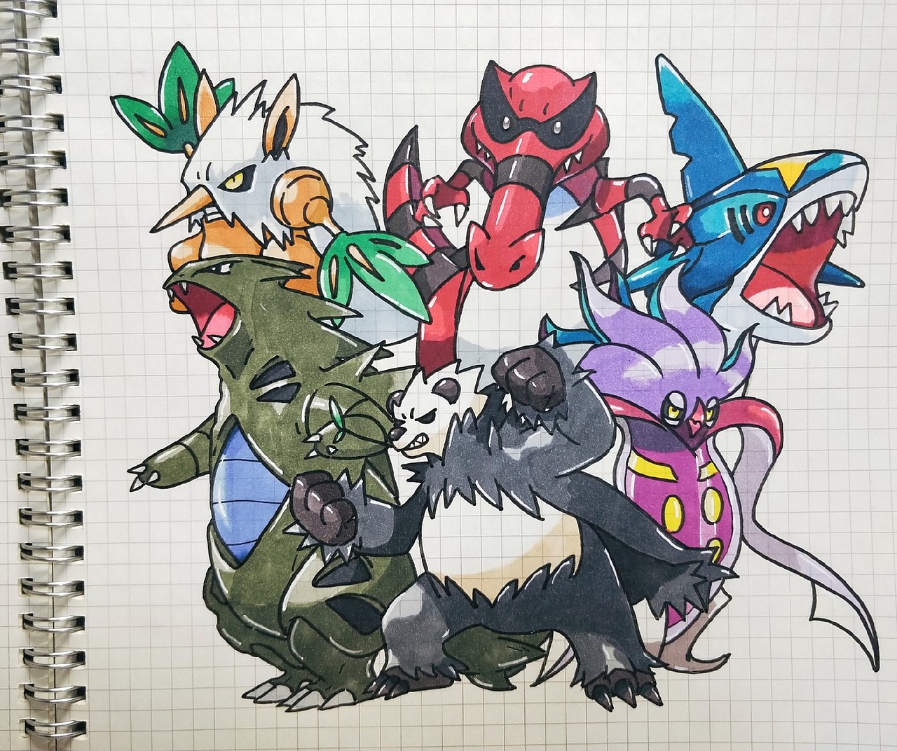 恶系精灵宝可梦手绘合集