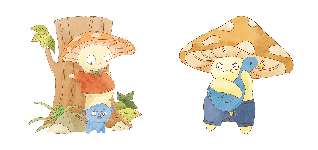 蘑菇精灵系列插画