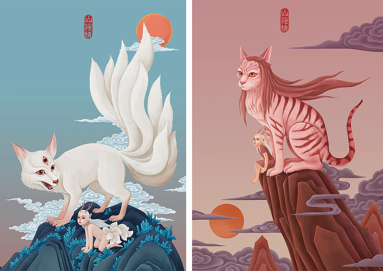 山海精（图ZMTM3MjUwMTQ0） - 绘本 - 站酷设计师插画师傅逗原创素材 - 站酷ZCOOL