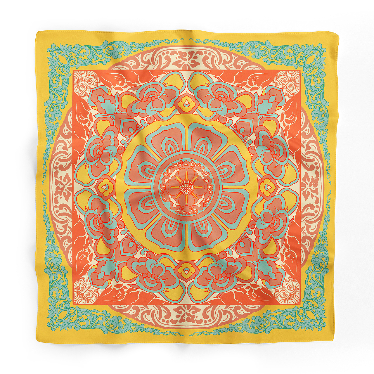 中国传统纹样丝巾图案设计