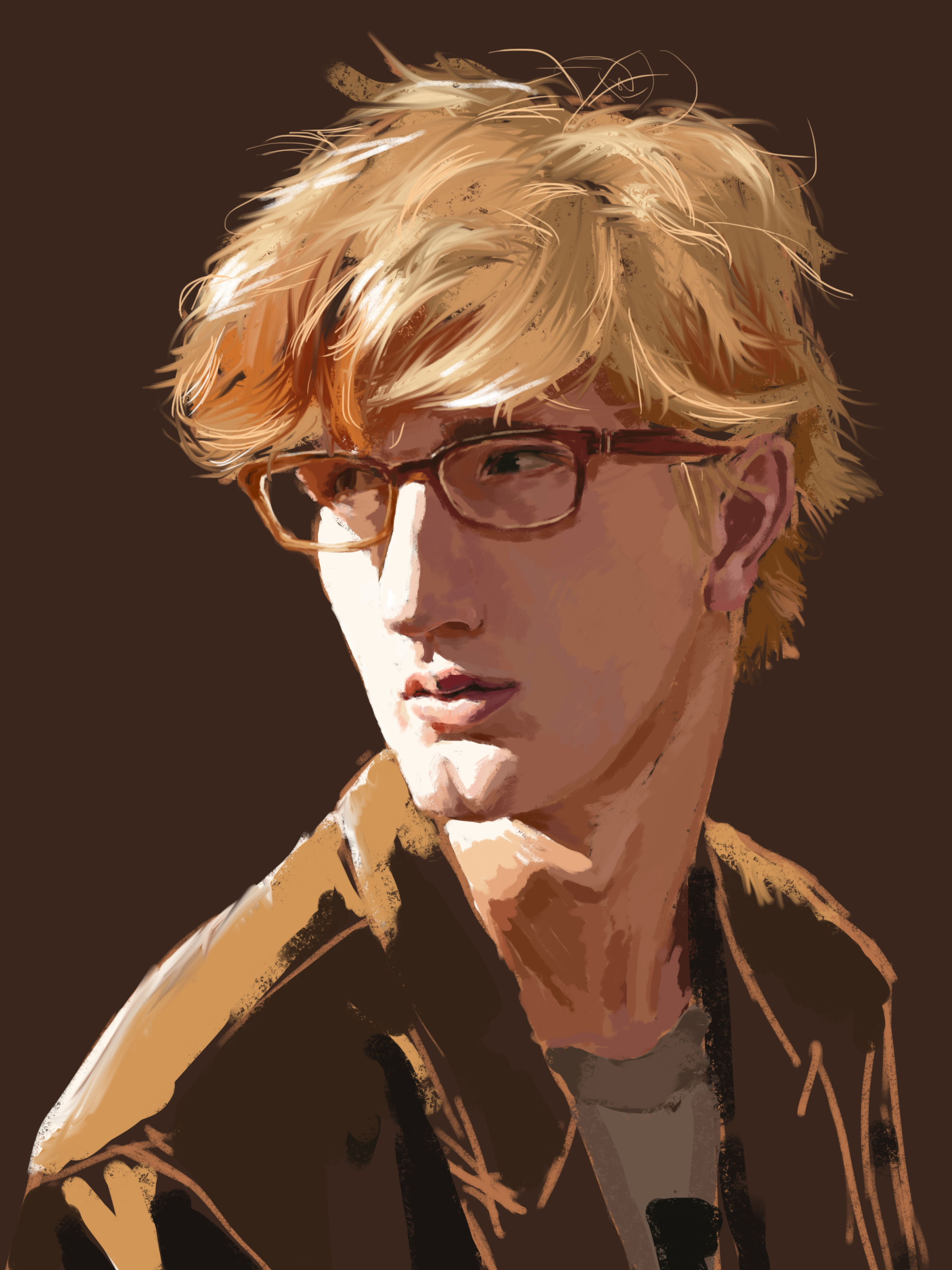 眼镜.男人|插画|插画习作|年轻的王叔叔 - 原创作品 - 站酷 (zcool)