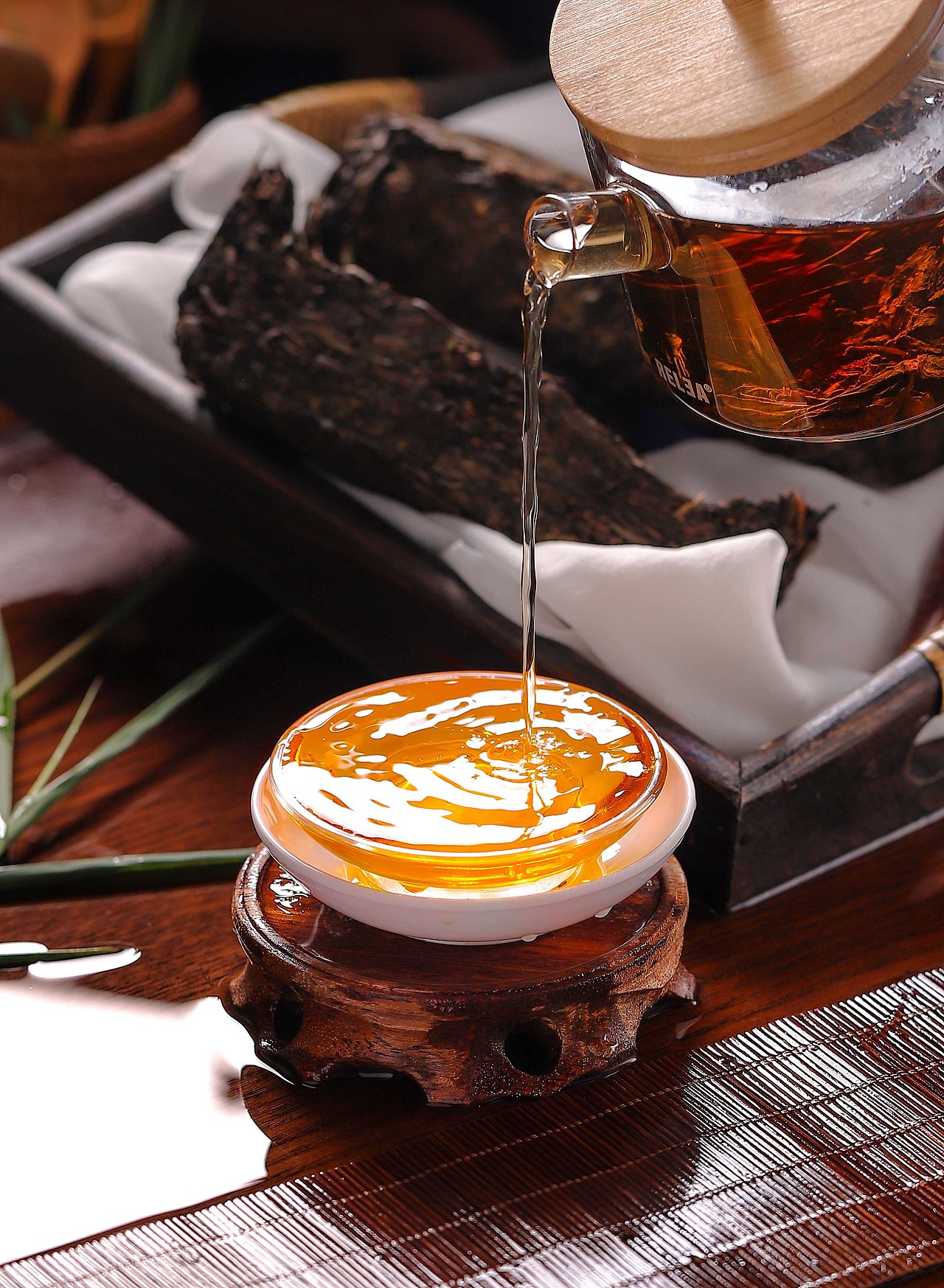 养生茶摄影 |茯砖茶黑茶