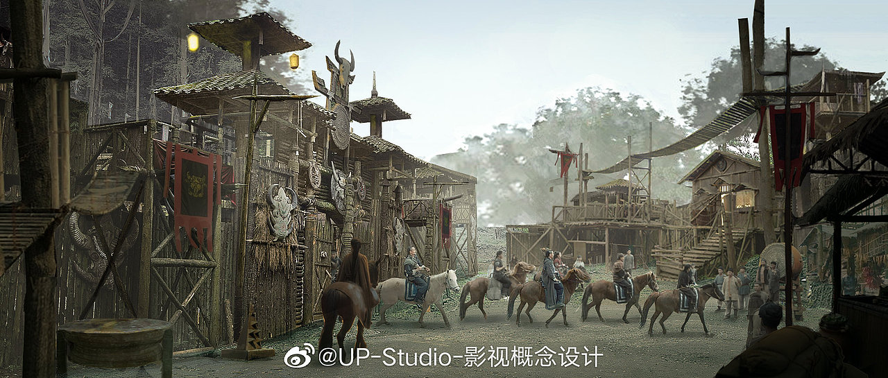 up studio古装戏—— 影视概念设计班学生气氛图作品