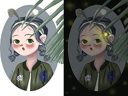 给朋友画的小头像
