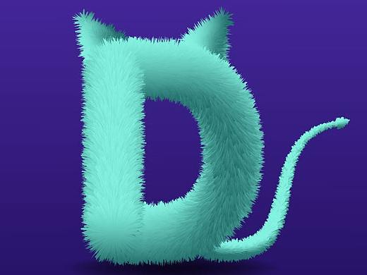 毛绒字母-D（个人主页-ZMzAwMzgwOTY=） - 创作习作 - 站酷设计师夜幽灵原创素材 - 站酷ZCOOL