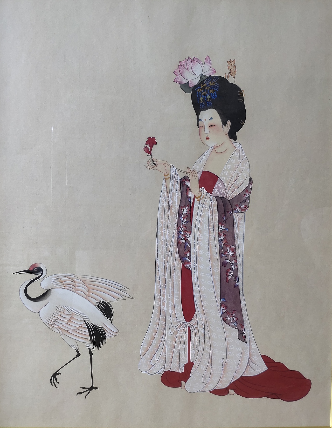 簪花仕女图局部