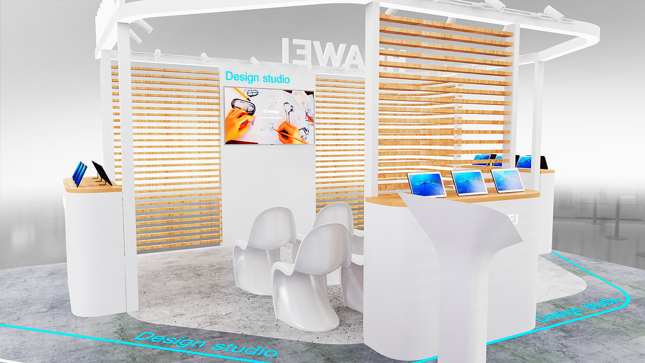 展会展位展台展示展馆展厅展览设计3D效果图
