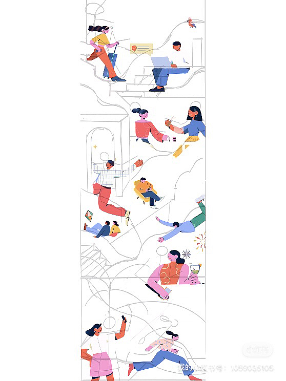 如何快速临摹超长卷插画？（图ZMzE4OTYwOTQ0） - 商业插画 - 站酷设计师一乐hahaha原创素材 - 站酷ZCOOL