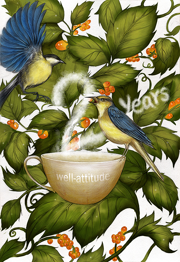 咖啡店2周年纪念海报